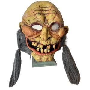 Vintage Halloween Mask Creepy Scary 2001 Paper Magic Group Grandpa Party Old Man
